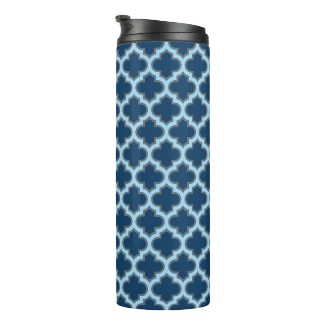 Garrafa Térmica Trellis Azul e Bebê, Latite, Quatrefoil (Rotação à direita)