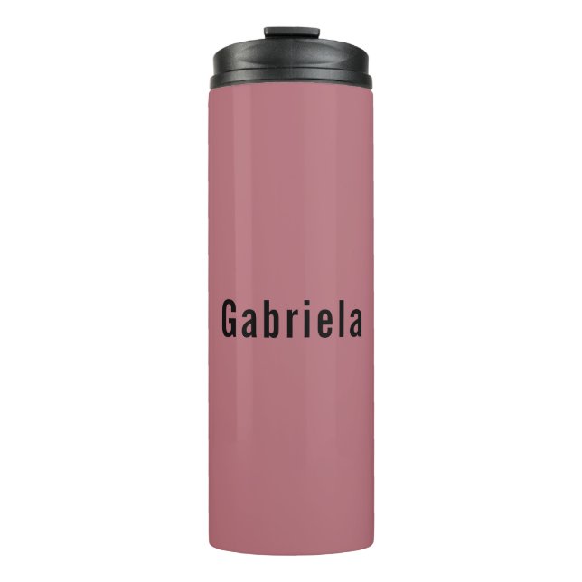 Garrafa Térmica Trendência Profissional de Cor Dourada com rosa (Frente)