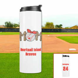 Garrafa Térmica Trendy Hand desenhou Baseball Mãe Personalizada