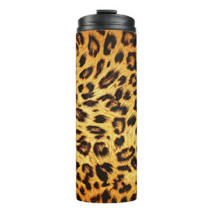Garrafa Térmica Trendy Leopard: Padrão de Design da pele.