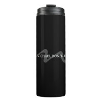 Trendy moderno monograma inicial negro profissiona