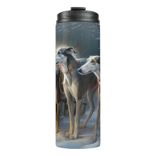 Garrafa Térmica Trenó Nevado Greyhound Decoração de Natal