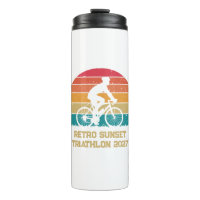 Triatlo de Ciclismo Personalizado Pôr do Sol Retro