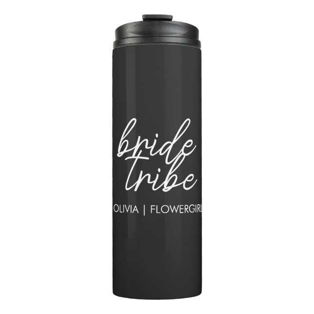 Garrafa Térmica Tribo Bride | Menina de Flor Moderna (Frente)