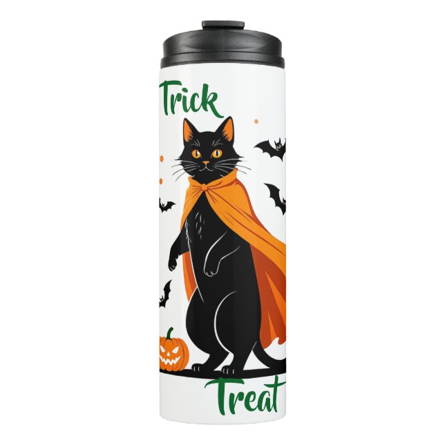 Garrafa Térmica Trick ou Tratar Black Cat Specialty Mug (Frente)