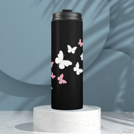 Garrafa Térmica Trilha da Borboleta do Orgulho Transgênero