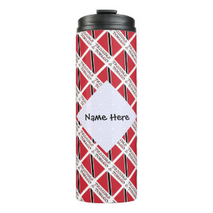 Garrafa Térmica Trinidad-Tobago Bandeira Trinitense Personalizada