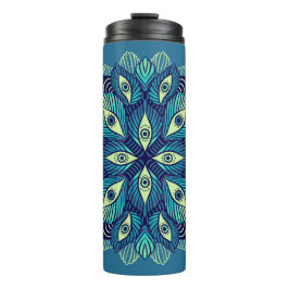 Garrafa Térmica Trippy Psychedelic Eyes Arte Surreal Floral