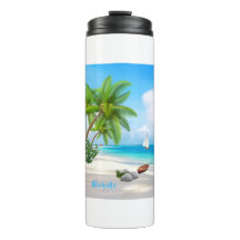 Tropica Beach Personalizado Tumbler Térmico