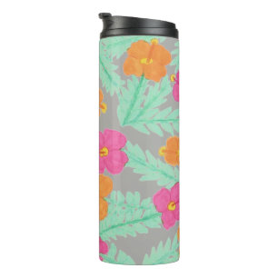 Garrafa Térmica Tropical Hibiscus Pattern Tumbler