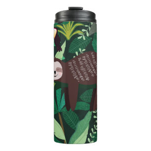 Garrafa Térmica Tropical Sloth: Cartoon sem Perigo