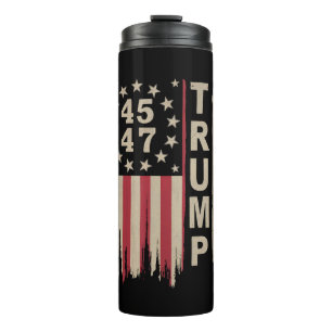 Garrafa Térmica Trump 45 47 Vintage Retro América Bandeira EUA