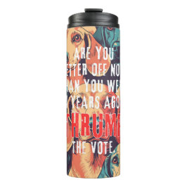 Garrafa Térmica Trump Tumbler: "Você está melhor agora?"