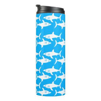 Garrafa Térmica Tubarões na turquesa