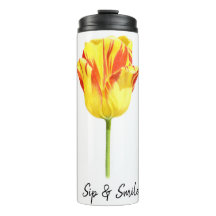 Tulipa personalizada amarela e vermelha