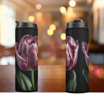 "Tulipa Roxa Elegante" 12 oz. Tumbler