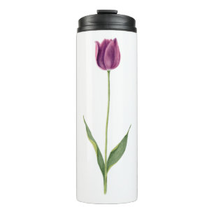 Garrafa Térmica Tulipa Roxa Elegante Personalizada