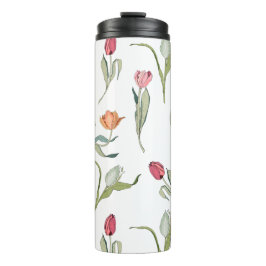 Garrafa Térmica Tulipas De Flores De Corte Delicadas