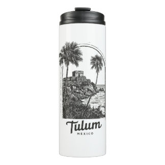 Garrafa Térmica Tulum México Destino de Viagem Antigo Ruína Maia