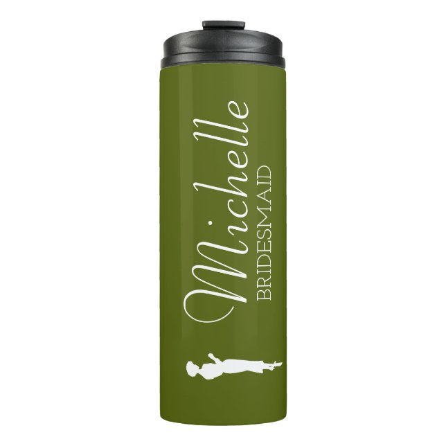 Garrafa Térmica Tumba Térmica Personalizada Bridesmaid Blush Rosa (Frente)