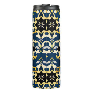Garrafa Térmica Tumbler com Padrão de Estrela em Damasco Real