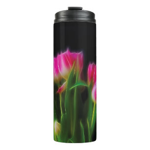 Garrafa Térmica Tumbler cor-de-rosa do Thermal das tulipas