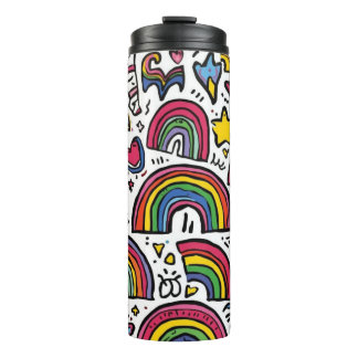 Garrafa Térmica Tumbler cotovelo bonito - Drinkware colorido