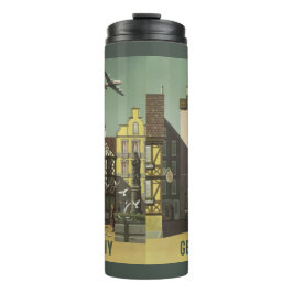 Garrafa Térmica Tumbler das viagens vintage de ALEMANHA