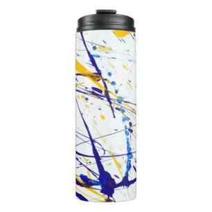 Garrafa Térmica Tumbler de abstrato Paint Splatter
