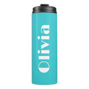 Garrafa Térmica Tumbler de Água Brilhante Com Nome Editável