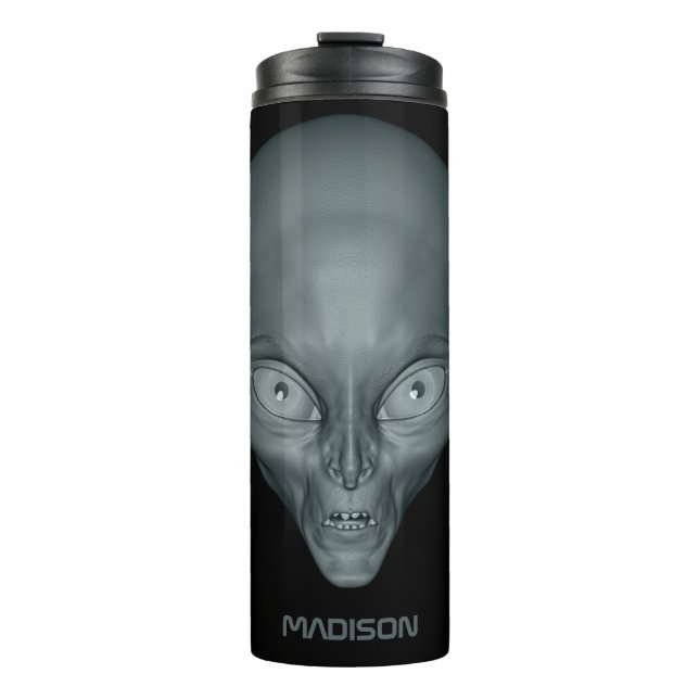 Garrafa Térmica Tumbler de Alienígena OFO de nome personalizado (Frente)