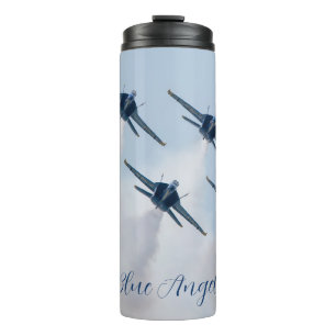 Garrafa Térmica Tumbler de ângulos azuis