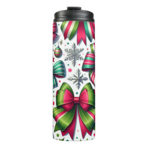 Garrafa Térmica Tumbler de Arcos de Natal – Presente Festivo para