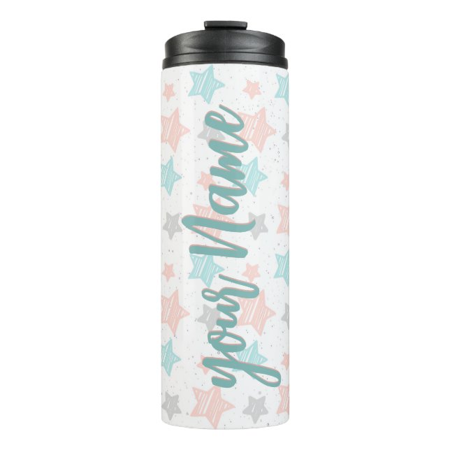 Garrafa Térmica Tumbler de Estrela com Nome Personalizado | Caneca (Frente)