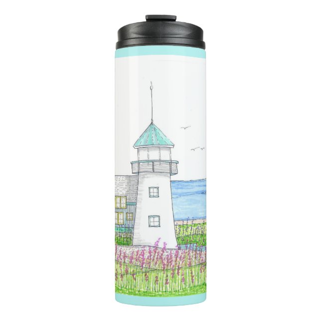 Garrafa Térmica Tumbler de Farol Branco (Frente)