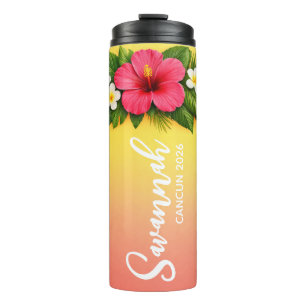 Garrafa Térmica Tumbler de Férias Personalizado, Tumbler de Copo d