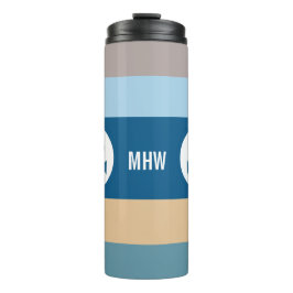 Garrafa Térmica Tumbler de monograma personalizado de Strips náuti