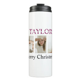 Garrafa Térmica Tumbler de Natal Personalizado para Crianças – Nom