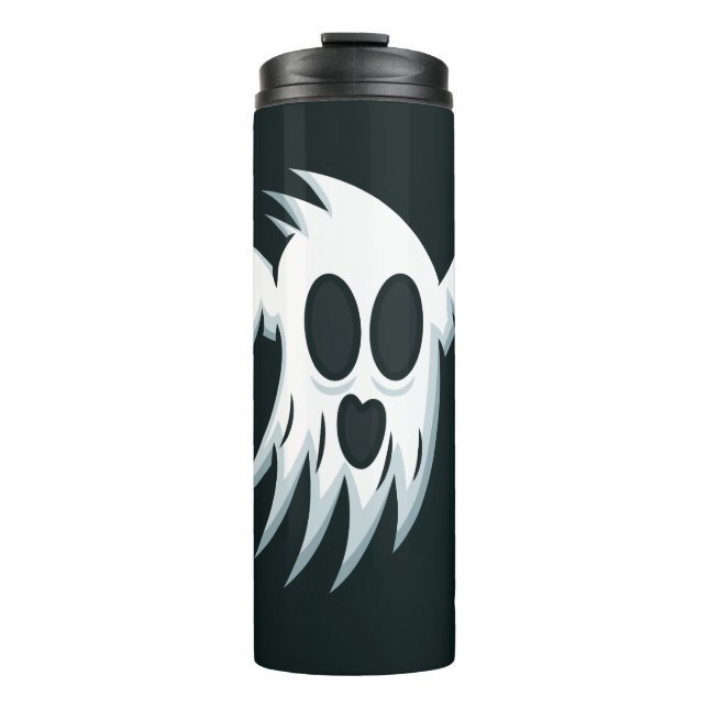 Garrafa Térmica Tumbler de nome personalizado do Halloween Ghost (Frente)