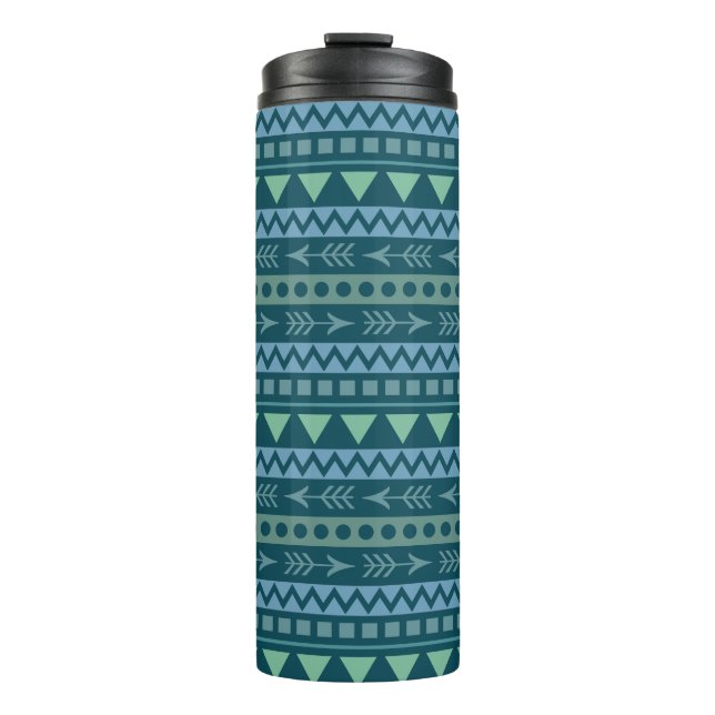 Garrafa Térmica Tumbler de padrão asteca (Frente)