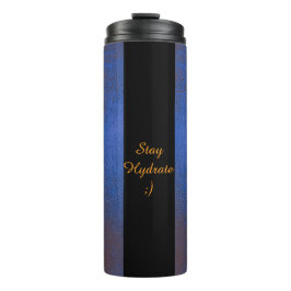 Garrafa Térmica Tumbler de Presente Fitness Elegante Blue Gold Scr