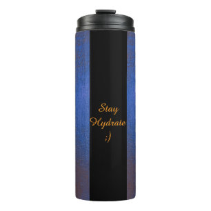Garrafa Térmica Tumbler de Presente Fitness Elegante Blue Gold Scr