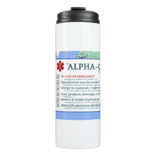 GARRAFA TÉRMICA TUMBLER DE SÍNDROME ALFA-GAL