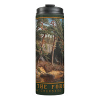 Tumbler de texto personalizado da arte "Na Florest