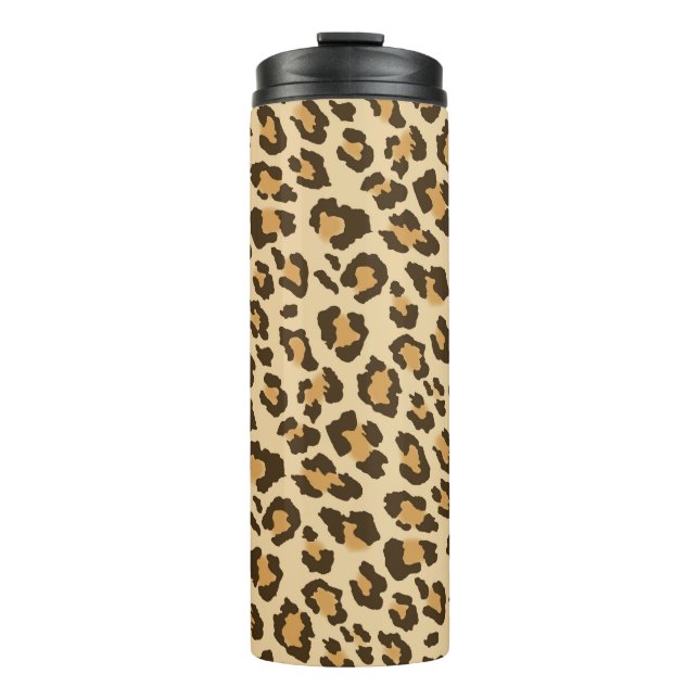 Garrafa Térmica Tumbler do impressão do leopardo (Frente)