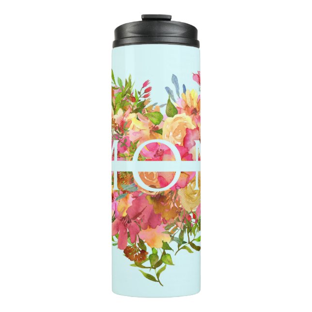 Garrafa Térmica Tumbler Floral MOM (Frente)
