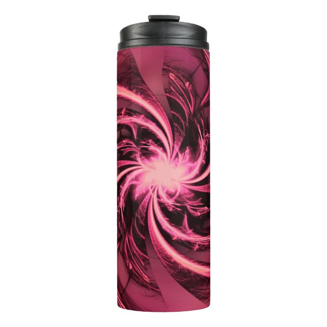 Garrafa Térmica Tumbler Fractal Roxo Roxo e Plum (Frente)