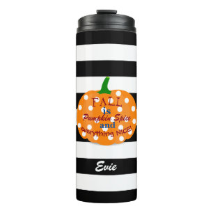 Garrafa Térmica Tumbler listrado personalizado da especiaria da