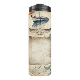 GARRAFA TÉRMICA  TUMBLER NAUTÁTICO DE VINTAGEM MARAVILHOSA E TAN