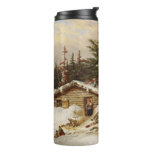 Garrafa Térmica Tumbler personalizado de arte da Casa de Inverno